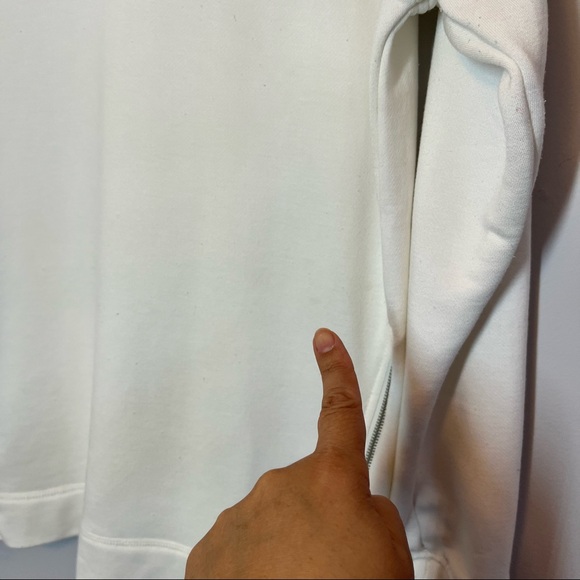 Workshop Off White Cowl Neck Sweater Casual Sweatshirt with pockets Size S - Picture 9 of 14